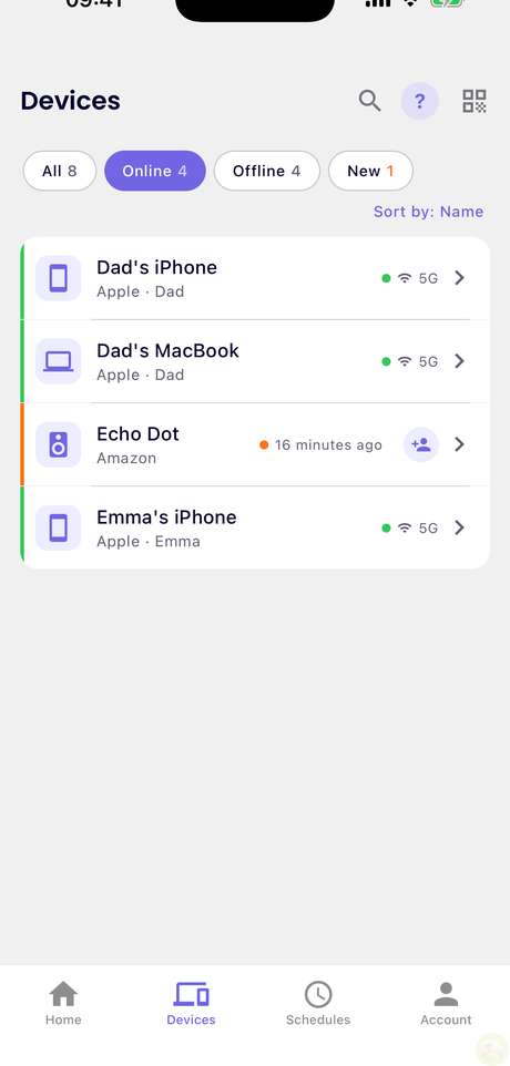 Devices — the Echo Dot is unassigned