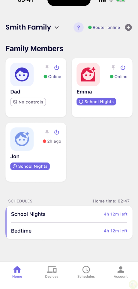 Family Members — one card per person